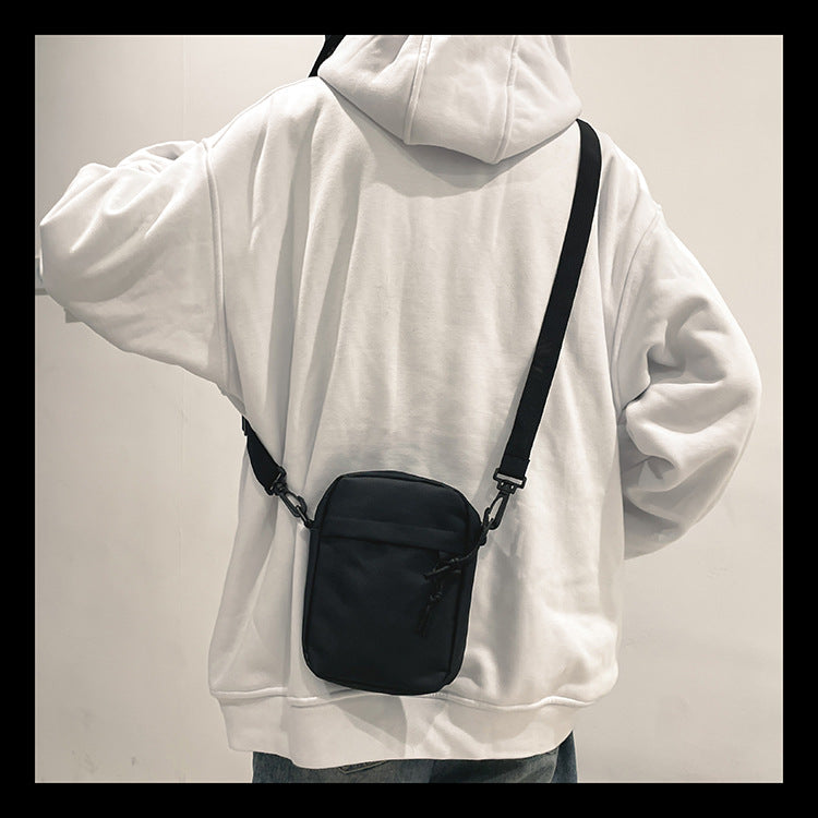 Men's Black Nylon Crossbody Sling Bag Casual Mini Shoulder Bag for Daily Use
