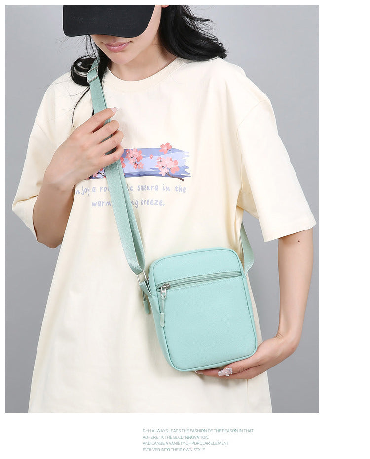 Women's Mint Green Mini Crossbody Bag Casual Lightweight Nylon Shoulder Purse