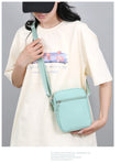 Women's Mint Green Mini Crossbody Bag Casual Lightweight Nylon Shoulder Purse