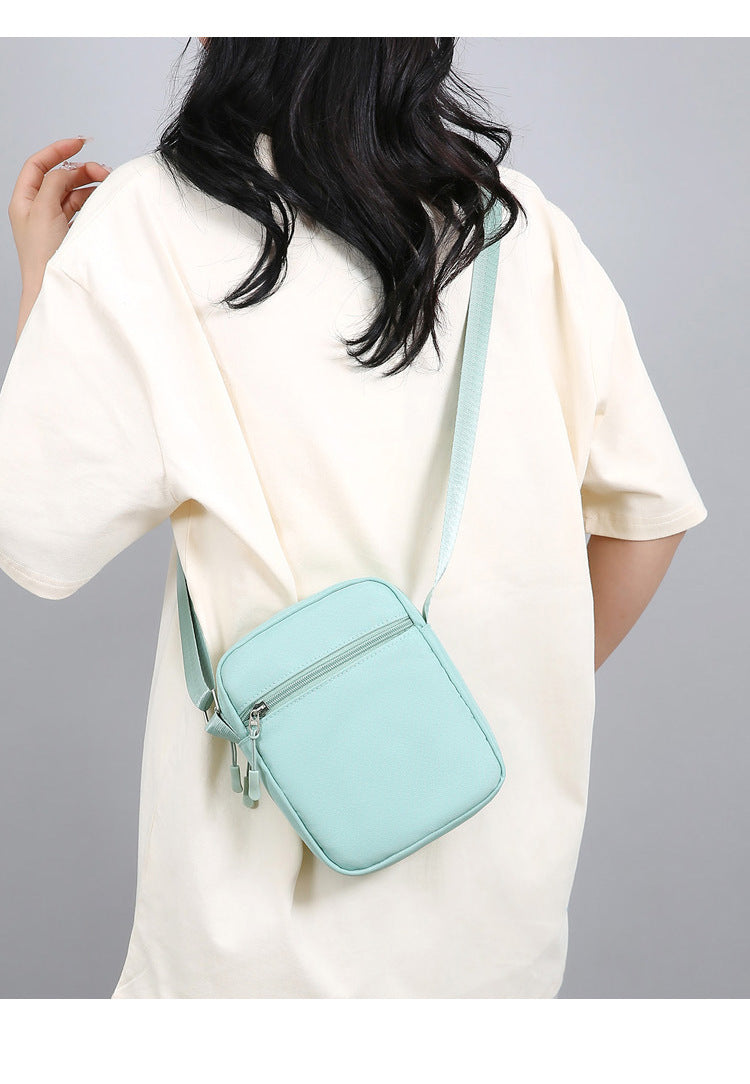 Women's Mint Green Mini Crossbody Bag Casual Lightweight Nylon Shoulder Purse